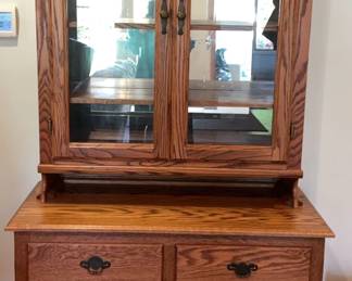 Handmade Oak Curio Cabinet