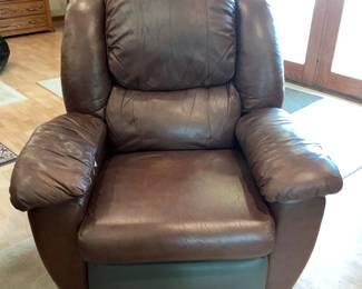 Brown Leather Recliner 