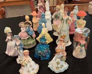 Collection of 20 Porcelain Ceramic Ladies Figurines