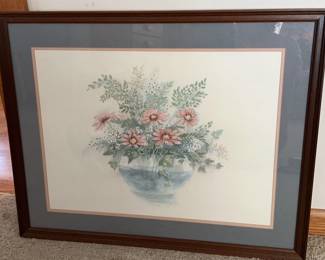 Framed Watercolor Painting by Mary Bertrand