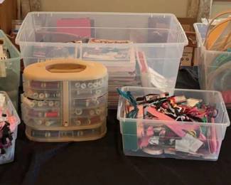 Large Assortment of Sewing, Knitting Embroidery Accessories