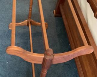 Homemade Wood Oak Blanket Rack