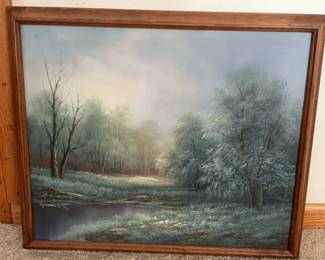 Framed Oil Painting By Spancer