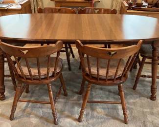 Hard Wood Dining Room Table Chairs