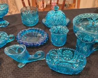 007 Collection of Kemple Yutec Blue Glass