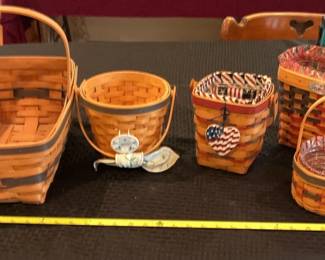 Five Piece Collection of Longaberger Baskets