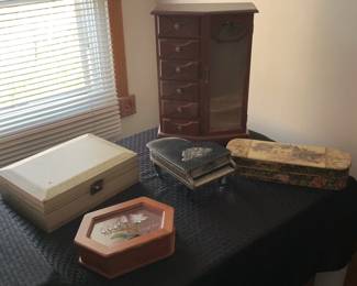 Five Assorted Jewelry Boxes