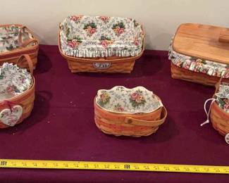 Six Piece Mothers Day Collection of Longaberger Baskets