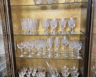 Crystal Wine Glasses, Decanters, Pitchers & Candlesticks