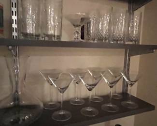 Martini and Beverage Glasses