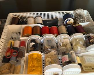 Spools of Thread and Sewing Items