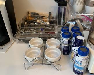 Silverware and Assorted Utensils, Custard Cups