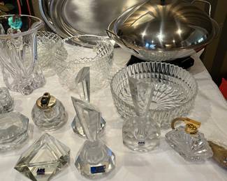 ACC Crystal Purfume Bottles, Lighter, Dishes