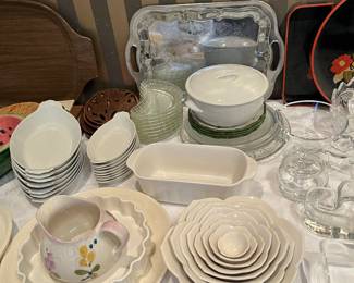 Floral Nesting Bowls and other Serving Pieces