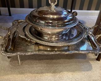Silver Platters and Bowls