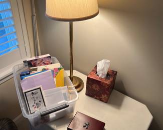 Cards, Lamp and End Table