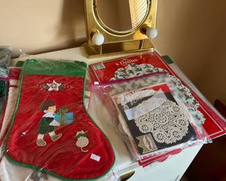 Christmas Stockings and Doily's