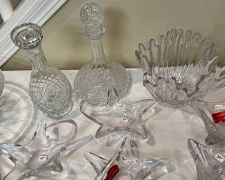 Crystal Art Vannes France Starfish Dish and Fingertip Bowl