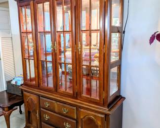 #3  China Cupboard Double Lighted  54"Wx17"Dx84"H   $195
