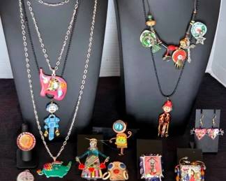 Colorful Eclectic Artisan Jewelry Junk Art
