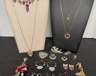 All Hearts Signed, Sterling, Crystal 