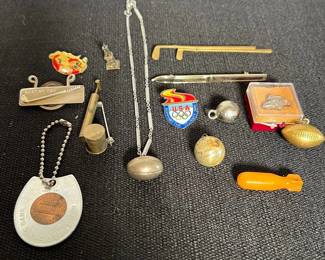 Antique Vtg Sports Charms