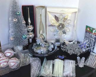 Silver, Pink Blue Christmas 