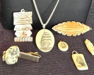 Scrimshaw Carved Bone And Shell