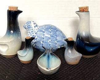 MCM Peter Pots Pottery Signed Hadley Bird