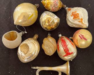 Antique Figural Blown Glass Ornaments