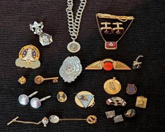 Vintage Badges Masons, Elks And More