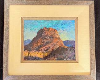 Desert Fortress  Mel Kishner Signed Oil Painting