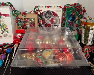 Vtg. Newer Multicolor Christmas Ornaments 