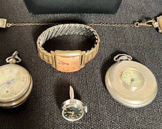 Vintage Mens Watches  Watch Chains  Elgin, Graceline 