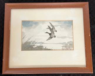 Original Watercolor Signed Les Kouba