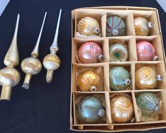 AntiqueVintage Tree Toppers  Glass Ornaments