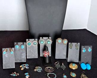 Bluestone In Silver Tone Settings