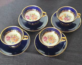 J L Menau Graf Von Henneberg Cup Saucer Set