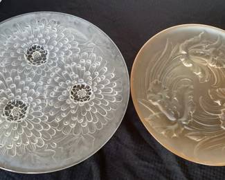  Frosted Glass Chargers Iris  Zinnia