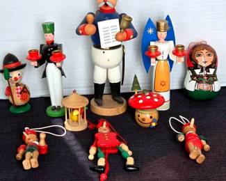 German Erzgebirge Wood Ornaments