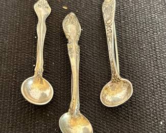 Antique Sterling Salt Spoon Pins