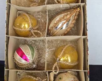 Vintage Antique Wire Wrapped Ornaments 