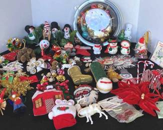 Vintage Christmas, Snowmen, Package Corsage 
