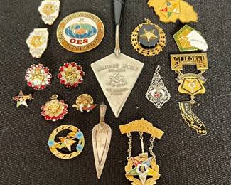 Antique Vintage  More Eastern Star  Masons Pins