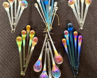 Blown Glass Icicle Christmas Tree Ornaments