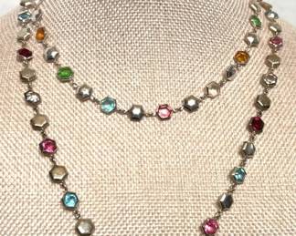 Sterling Necklaces Bracelet W Colorful Stones  Italy