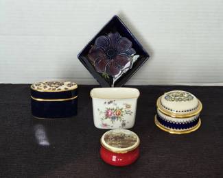 Carlisle, Minton Moorcroft Trinket Boxes