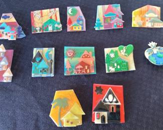 Collectible House Pins By Lucinda