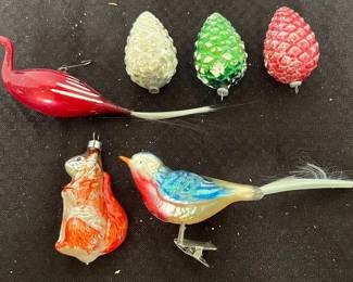 Rare Antique Figural Xmas Ornaments