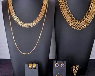 All Monet Signed Gold Tone Lot